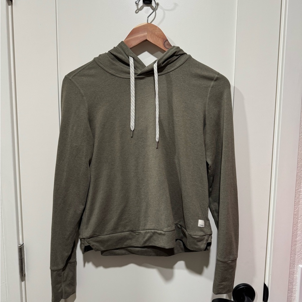 Vuori Olive Green Lightweight Hoodie Sweatshirt
